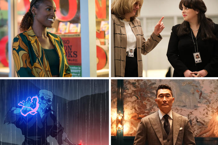 Clockwise from top left: <em>Insecure</em>, <em>Impeachment: American Crime Story</em>, <em>Everybody's Talking About Jamie</em>, <em>The Wonder Years</em>, <em>The Premise </em>and<em> Star Wars: Visions.</em>