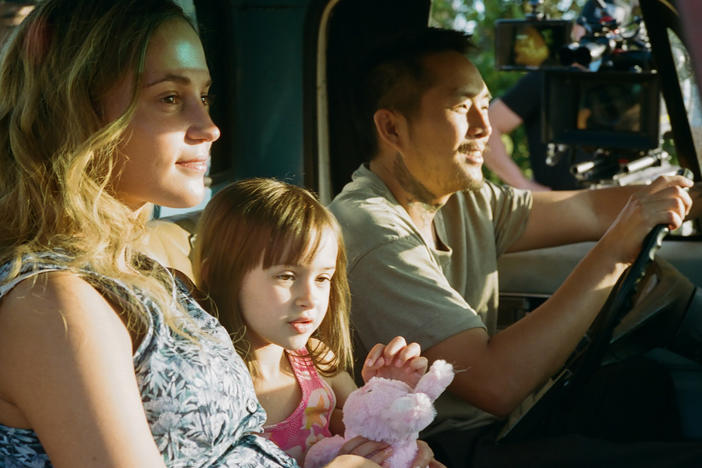 In <em>Blue Bayou</em>, Kathy (Alicia Vikander), Jessie (Sydney Kowalske) and Antonio (Justin Chon) face an uncertain future when Antonio becomes threatened with deportation.