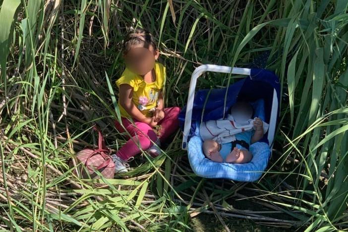 A little girl and her baby brother were taken into custody by U.S. Border Patrol agents this week after they were discovered abandoned along the U.S.-Mexico border.