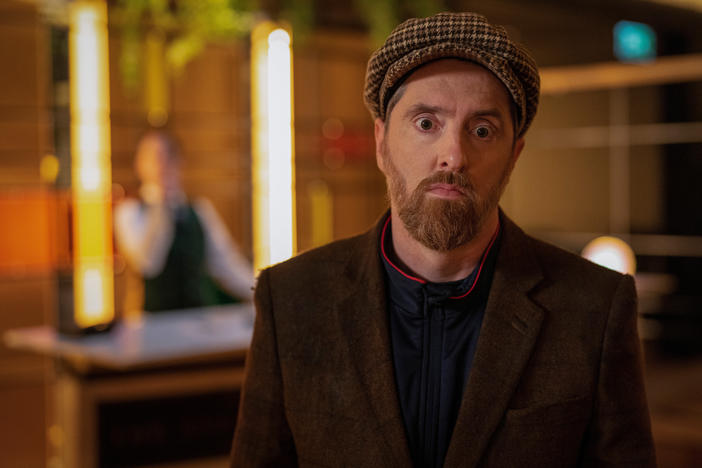 Beard (Brendan Hunt) spends a long night out after the Manchester City loss.