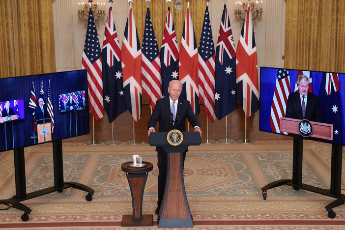 One thorny issue facing President Biden at the U.N.: the defense deal he announced with Australia and the United Kingdom, which left France so angry that it pulled its ambassador from Washington.