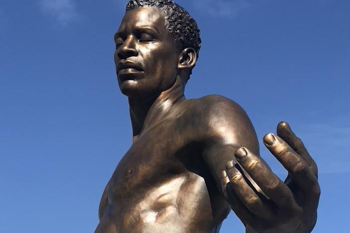 The new Emancipation and Freedom Monument in Richmond, Va., features two 12-foot bronze statues of a man and woman holding an infant who have been newly freed from slavery.