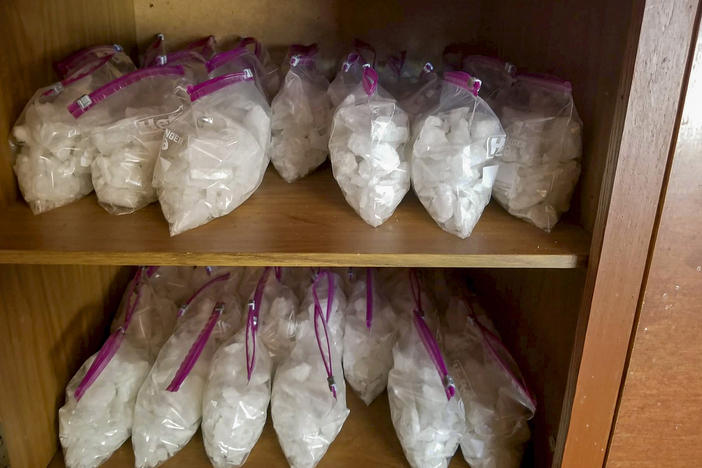Evidence seized from a drug trafficking operation in central California in early 2020 included methamphetamine and fentanyl with a street value of $1.5 million, authorities said.