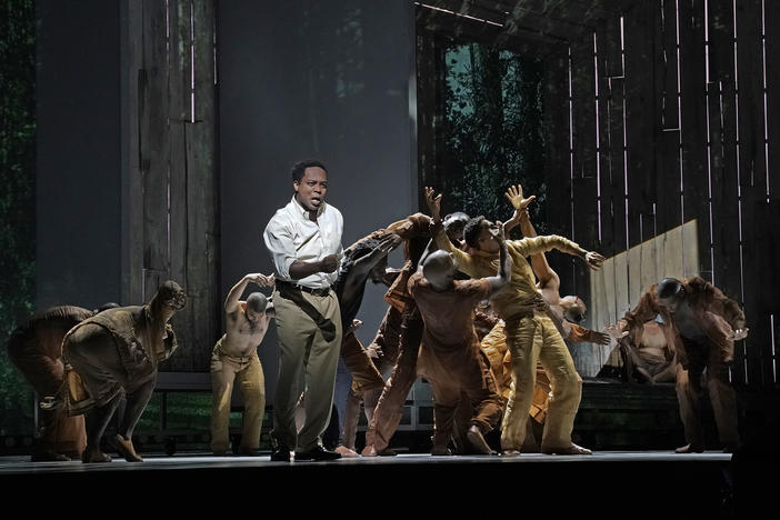 Will Liverman (center) as Charles in Terence Blanchard's <em>Fire Shut Up in My Bones.</em>