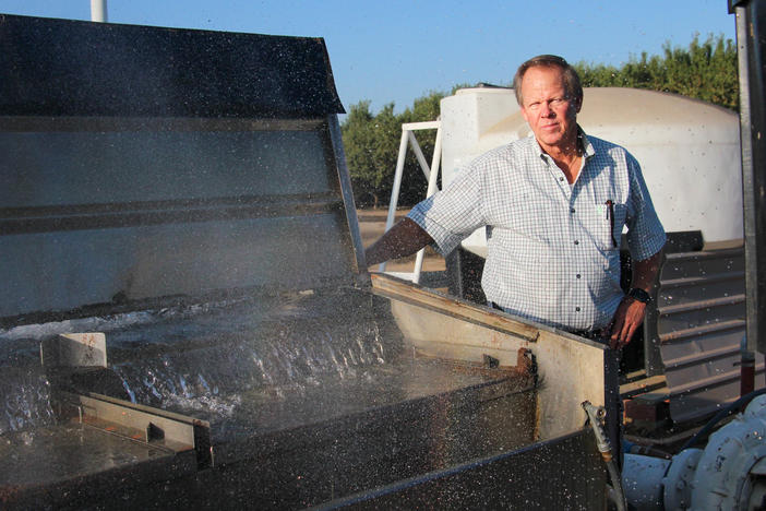 Rick Cosyns, a farmer in Madera, Calif., relied on water from the aquifer in years of drought. In other years he could replenish the aquifer with water from the San Joaquin River.