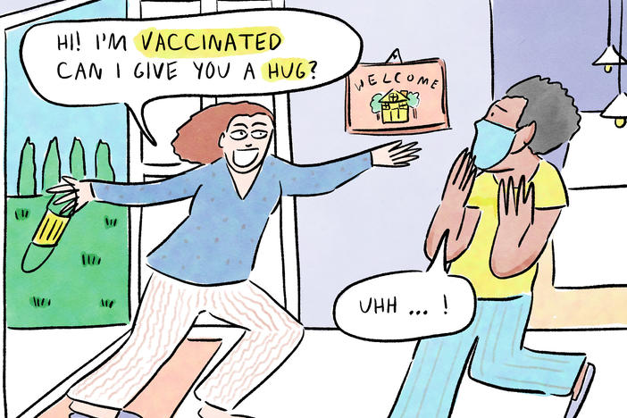 To hug or not to hug? Experts say it depends on where you've been and your personal tolerance for risk.