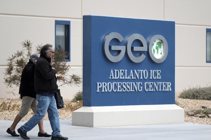 This U.S. immigration processing center in Adelanto, Calif., is operated by GEO Group Inc., a Florida-based company specializing in privatized corrections.