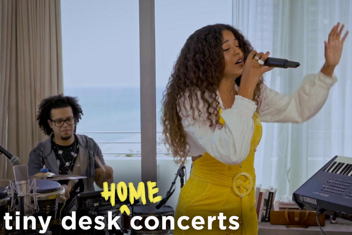 Yendry performs a Tiny Desk (home) concert.