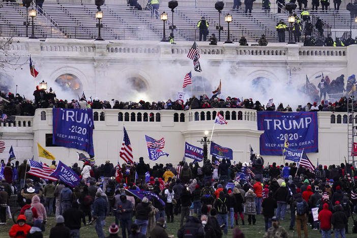 Protesters storm the Capitol on Jan. 6.