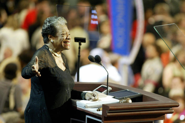 Poet and activist Maya Angelou seen addressing the Democratic National in Boston, Massachusetts in July 2004. She is one of the female trailblazers who will be featured on some U.S. quarters starting in 2022.