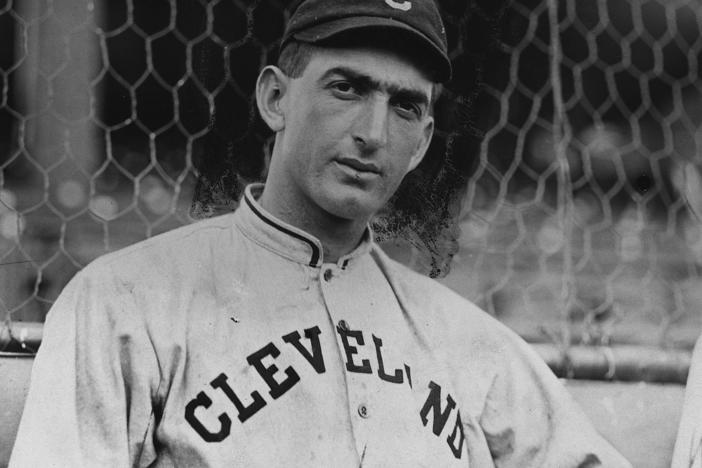 Joe Jackson is pictured when he played for the Cleveland Indians.