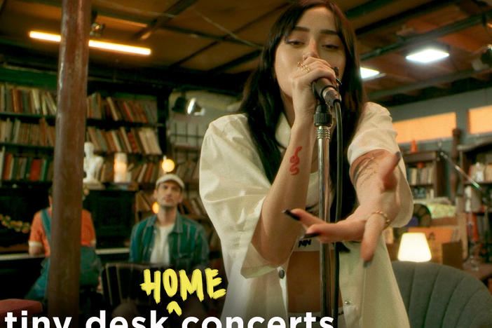Nicki Nicole performs a Tiny Desk (home) concert.