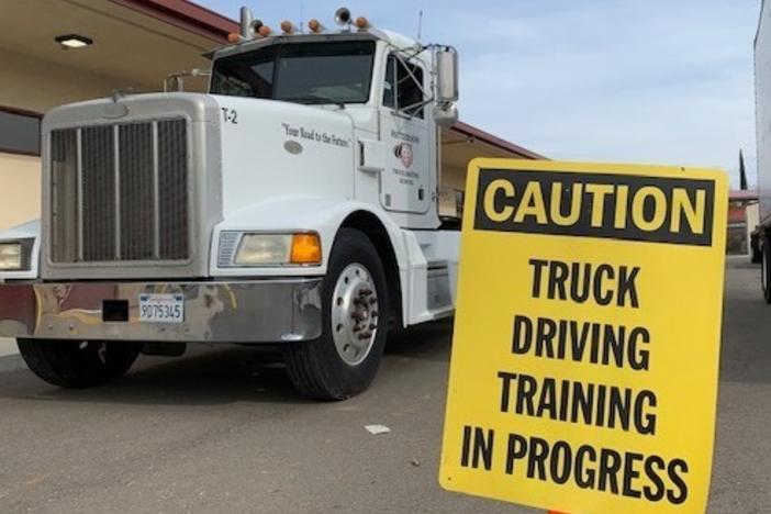 Students at Patterson High School in Patterson, Calif., are participating in the one of the first truck-driving programs for students at a non-vocational high school in the country.