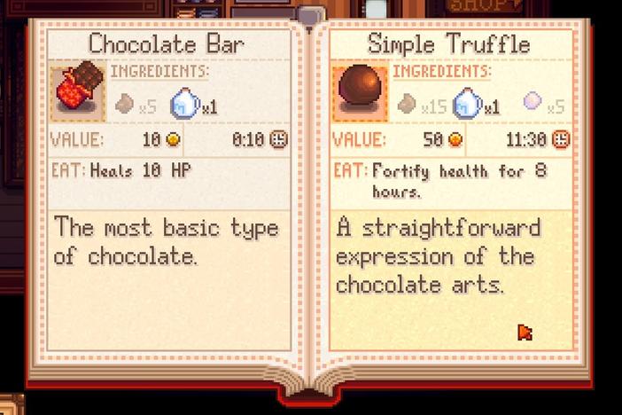 Gamers can practice their chocolate-making arts in <em>Haunted Chocolatier.</em>