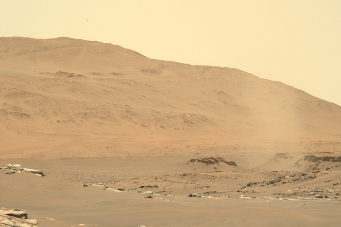 NASA's Perseverance Rover shared the sights of Mars when it took this picture in June. Now it is sharing the sounds of the Red Planet.