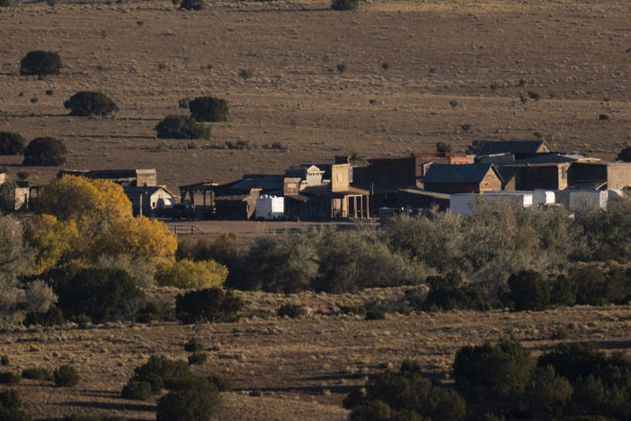 The Bonanza Creek Film Ranch is seen in Santa Fe, N.M., on Saturday, where an assistant director unwittingly handed Alec Baldwin a loaded weapon moments before the actor fatally shot a cinematographer.