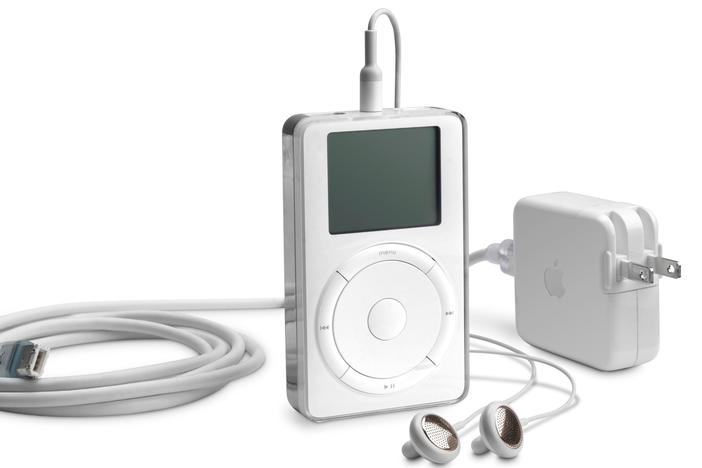 Apple unveiled the first iPod on Oct. 23, 2001, at an event in Cupertino, Calif. The device was able to hold 1,000 songs.