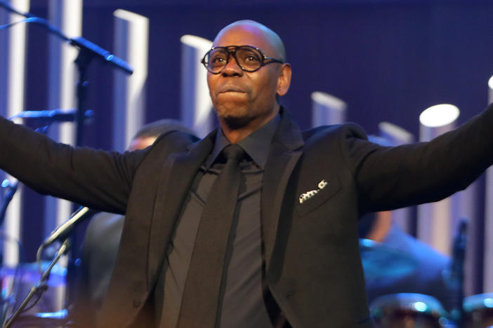 Dave Chappelle during the Mark Twain award at the Kennedy Center in Washington, D.C. Chappelle has spoken out about the controversy over his Netflix special <em>The Closer</em> in a new standup video posted to Instagram.