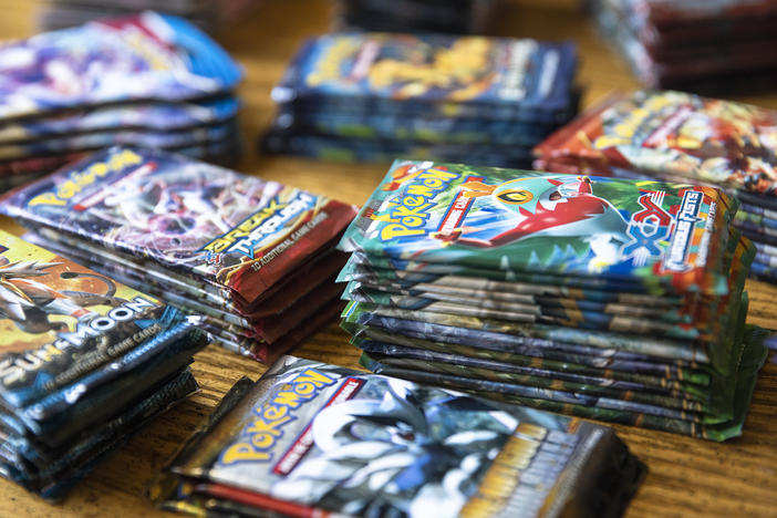 Packs of Pokemon Co. cards in Random Lake, Wisconsin, U.S., on Thursday, July 1, 2021.