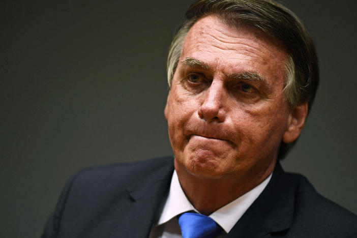 Brazilian President Jair Bolsonaro, seen during a news conference in Brasilia last week, has insisted that he is innocent of the charges proposed against him.
