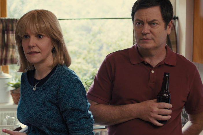 Mary-Louise Parker and Nick Offerman play Teresa and Rick Kaepernick in Netflix's 'Colin in Black and White.'