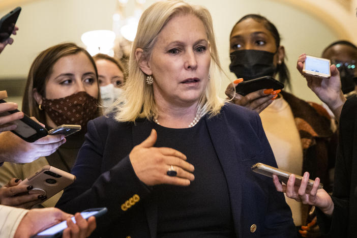 Sen. Kirsten Gillibrand, D-N.Y., has said she plans to fight for the inclusion of paid family leave in Democrats' spending bill.