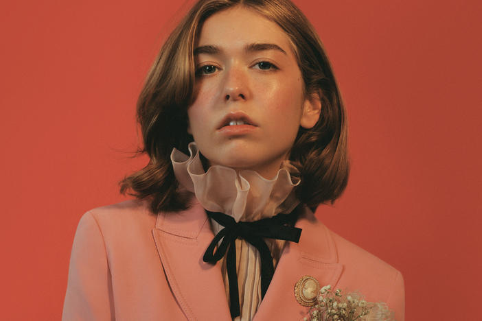 Snail Mail's Lindsey Jordan on the cover of <em>Valentine</em>.