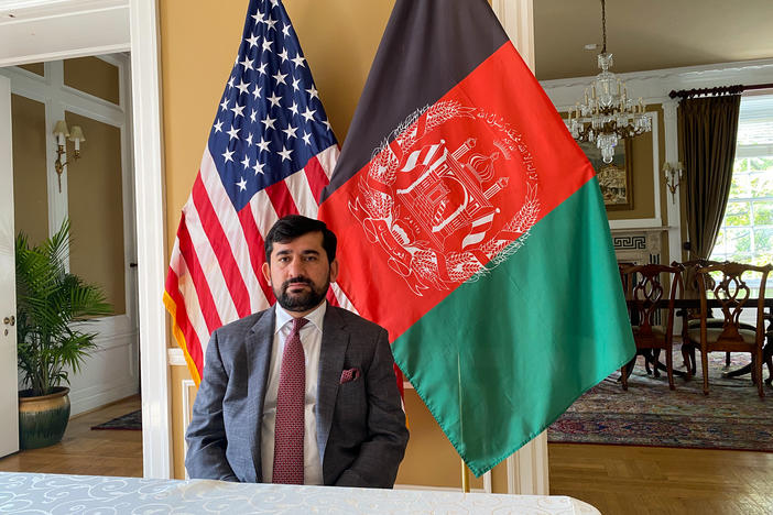 Abdul Hadi Nejrabi, the deputy ambassador, is one of the few employees left at the Afghan Embassy. "We choose to serve the people," he says. "That's the reason we are here."