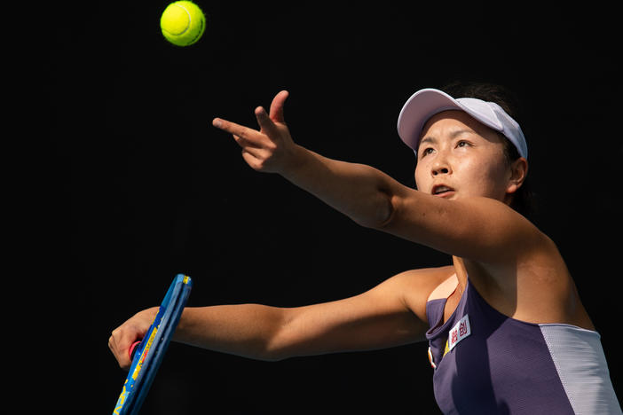 Chinese tennis player Peng Shuai at the Australian Open tennis championship in Melbourne in 2020. In a social media post on Tuesday, she described her alleged assault ten years ago at the hands of one of the country's most powerful Communist Party officials, Zhang Gaoli.