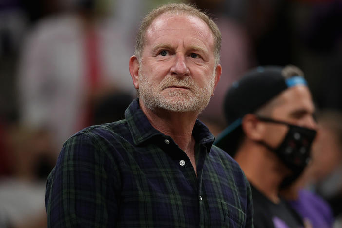 Phoenix Suns and Mercury owner Robert Sarver, pictured last month, said he is "shocked" by the ESPN report that details several alleged instances in which he used racist language and sexist comments.