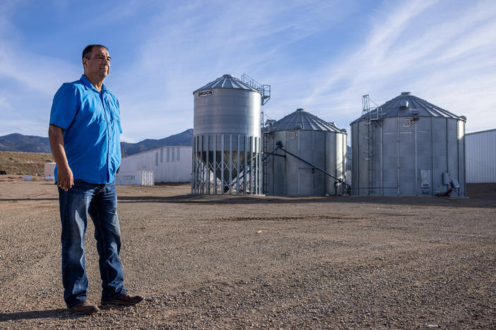 Simon Martinez, ranch manager of the Ute Mountain Ute Farm and Ranch, poses for a portrait.
