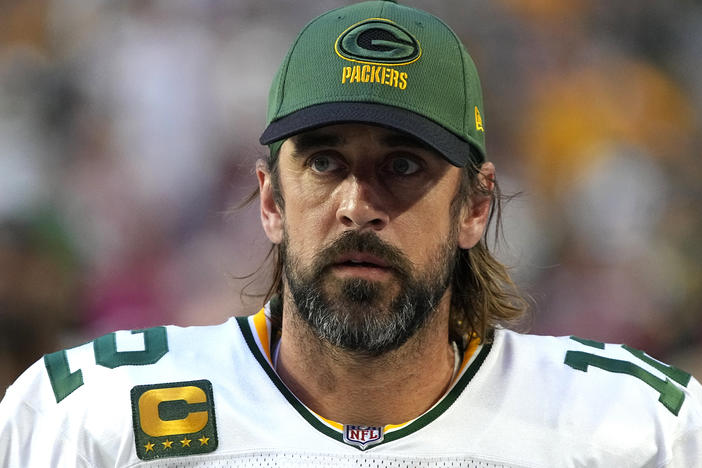 Green Bay Packers quarterback Aaron Rodgers Rodgers has strongly questioned the NFL's COVID-19 protocols, along with any organization forcing health requirements on individuals.
