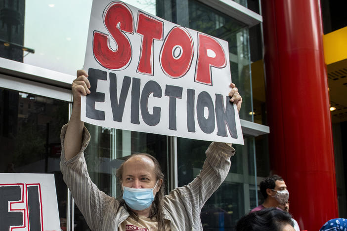 Housing advocates pushing for stronger evictions protections in New York in August, the same month the U.S. Supreme Court struck down a federal eviction moratorium from the CDC. In the wake of that decision, evictions are now rising in parts of the country that don't have any local protections.