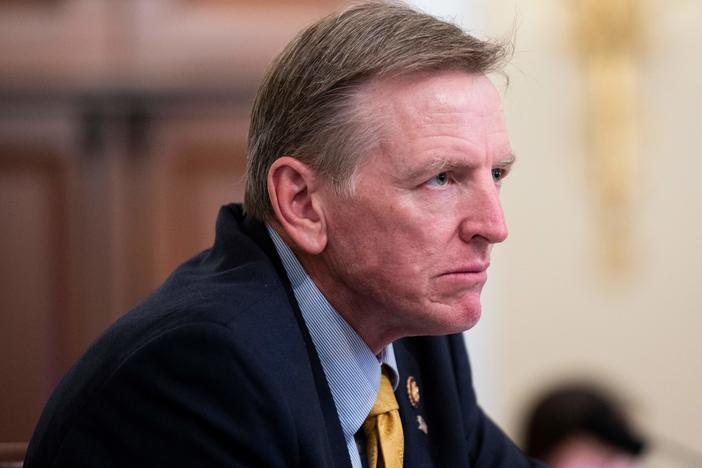 Rep. Paul Gosar, R-Ariz., is being criticized for tweeting an edited anime video depicting violence against Democrats including Rep. Alexandria Ocasio-Cortez and President Biden.