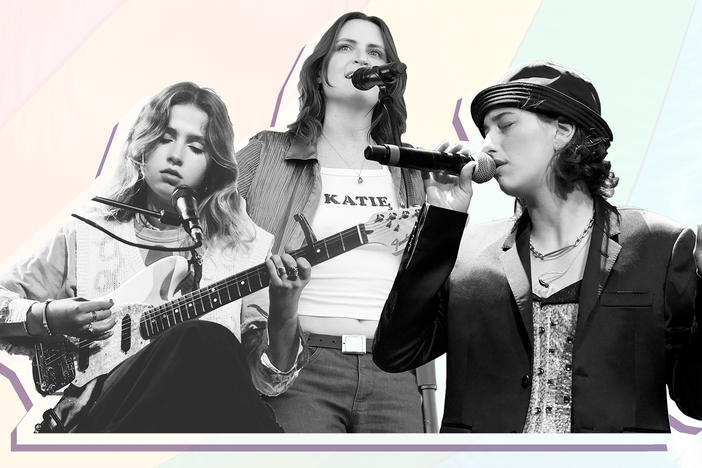 Clairo, Katie Gavin of MUNA, and King Princess