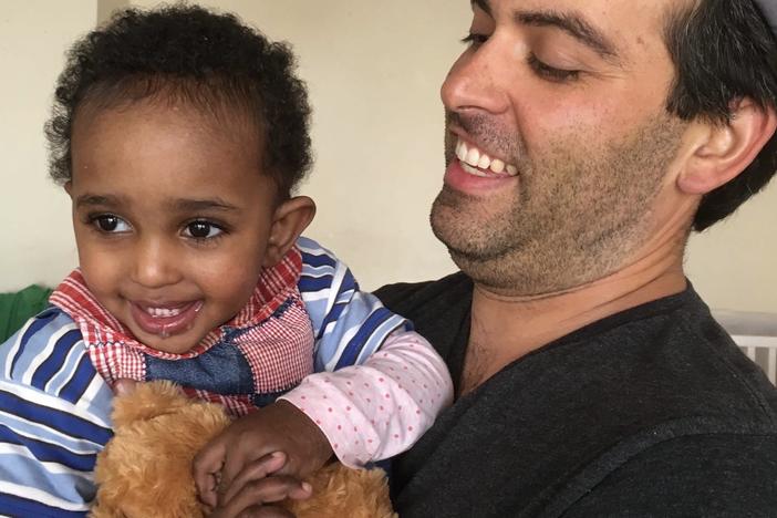 Ben and Naomi Pascal with Teddy in 2016.