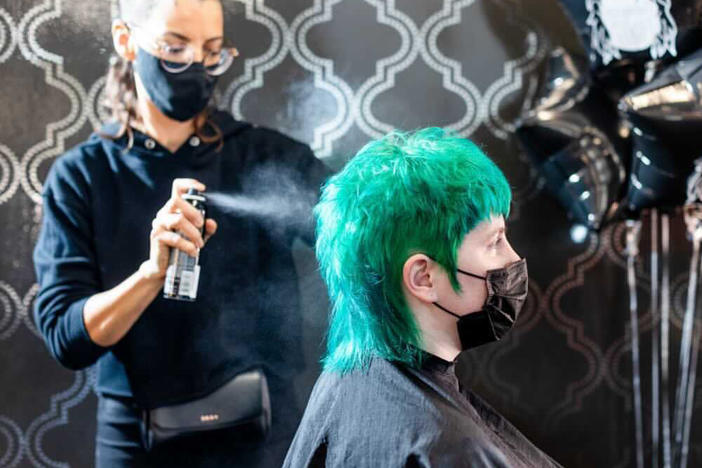 Ashley Medina at Bliss Salon Spa & Boutique in Lansing, Mich.