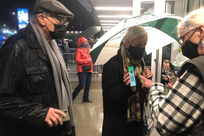 Climate Pledge Arena in Seattle asks fans to prove their vaccination status with the CLEAR Health Pass app