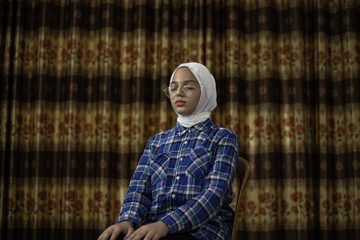 Teenager Sama Ahel was taught deep breathing to cope following the Gaza-Israel conflict in May.