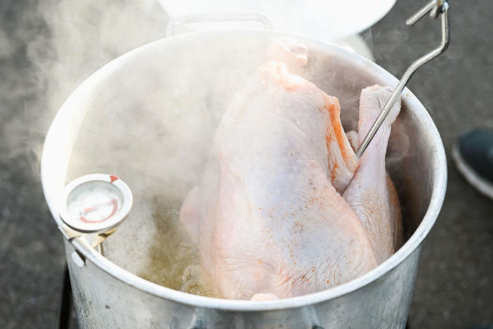 While a thermometer will tell you if oil is hot enough for frying, scientists say the sound a wet chopstick makes when dipped into the oil will, too.