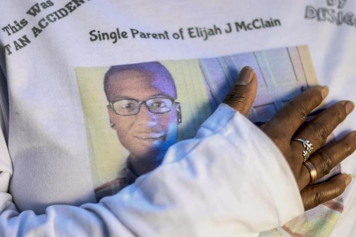 Sheneen McClain stands at the site where her son Elijah was killed after an interaction with Aurora Police officers and paramedics resulted in the 23-year-old being restrained, choked and given a sedative on Aug. 24, 2019. Elijah McClain died less than a week later after leaving the scene unconscious and unable to breathe under his own power.