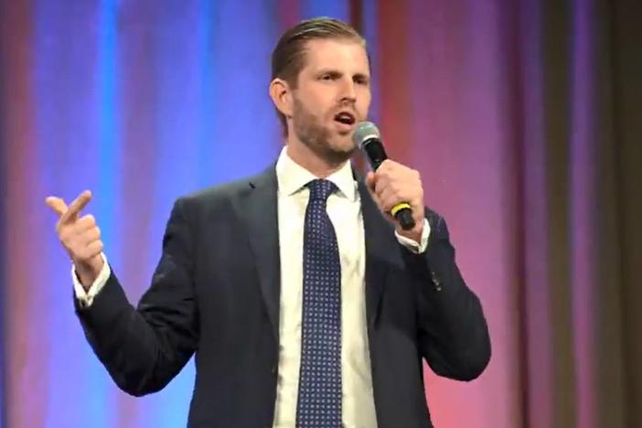 In October, Eric Trump, son of the former president, spoke to a conference filled with anti-vaccine activists.