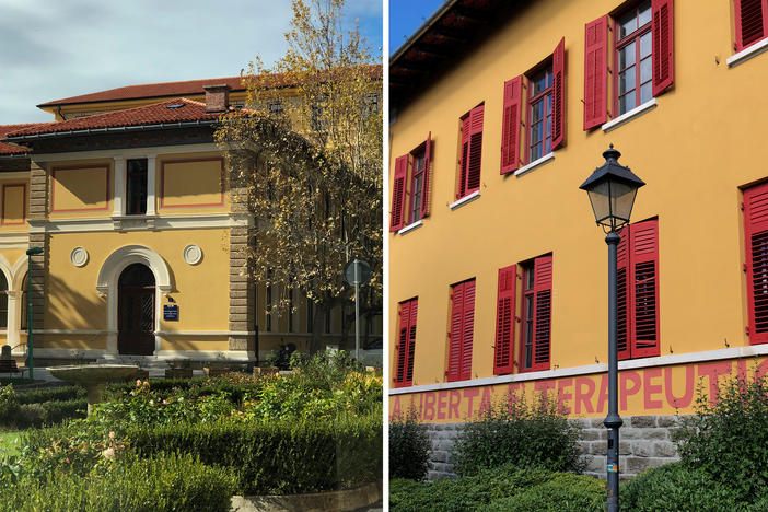 An old mental hospital sits in Trieste's San Giovanni Park. The facility closed over 40 years ago, but its ocher pavilions are filled with activity.