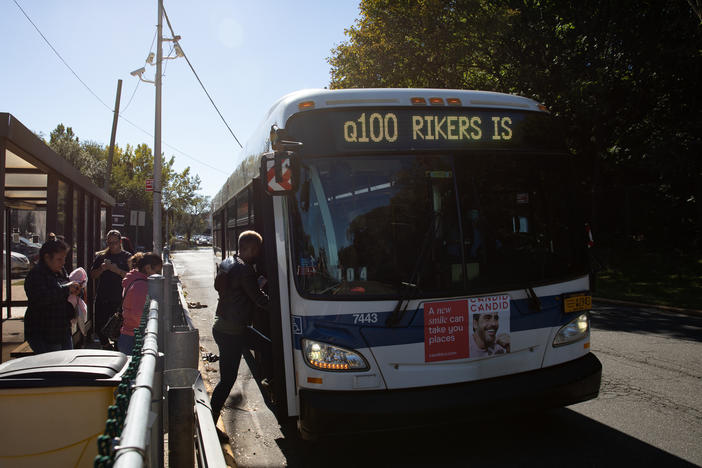 The Q100 bus is one of the only ways to get in and out of Rikers Island, New York's largest correctional facility. During the pandemic, advocates say, the jail has descended into chaos.