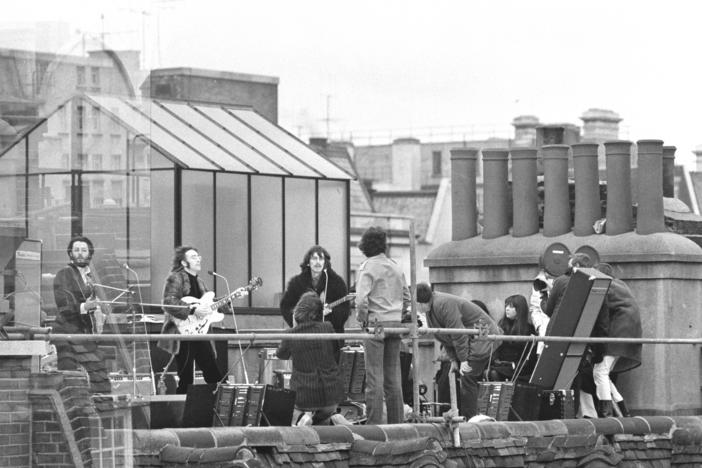 The Beatles, seen preparing for their final show on Jan. 30, 1969 in London.