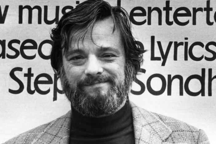 Stephen Sondheim poses in April 1976.