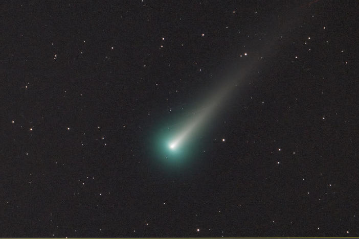 Comet Leonard is photographed from Savannah, Ga., between 5 and 6 a.m. on Wednesday.