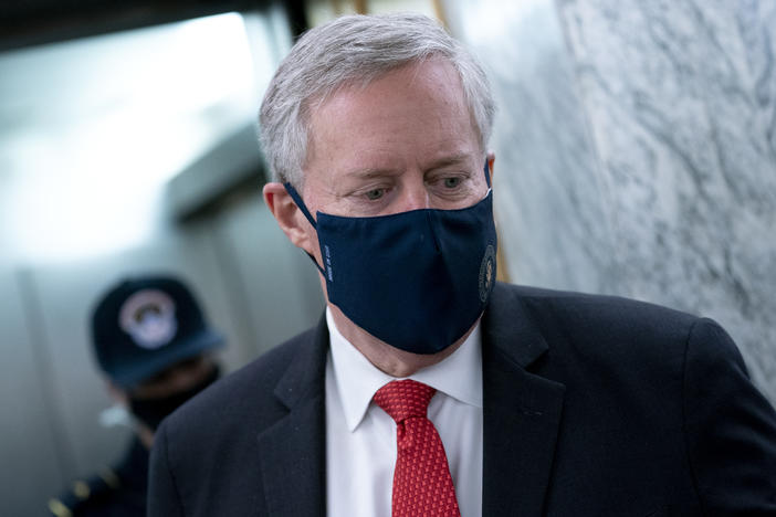 Former White House Chief of Staff Mark Meadows pictured on Capitol Hill in 2020. He was among the first Trump administration officials to be subpoenaed by the House committee investigating the Jan. 6 attack on the Capitol.