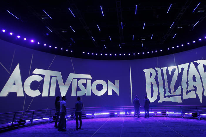 An Activision Blizzard Booth during the Electronic Entertainment Expo in Los Angeles.