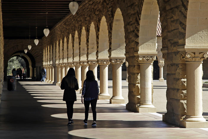 When students at Stanford University return to campus in January, they'll be barred from holding parties or other big gatherings for two weeks.